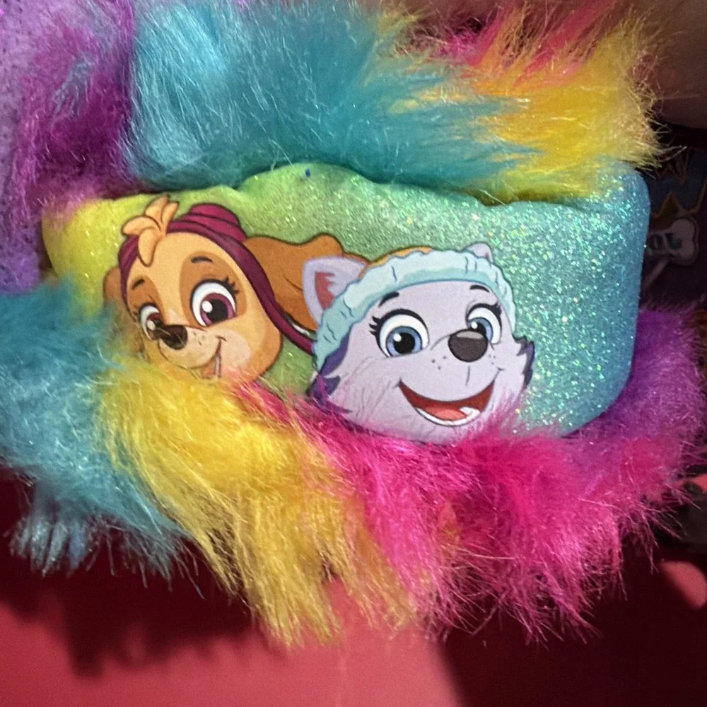 Paw Patrol Slippers Toddler Girls 5/6 Everest Sky House Shoes Kids Fuzzy